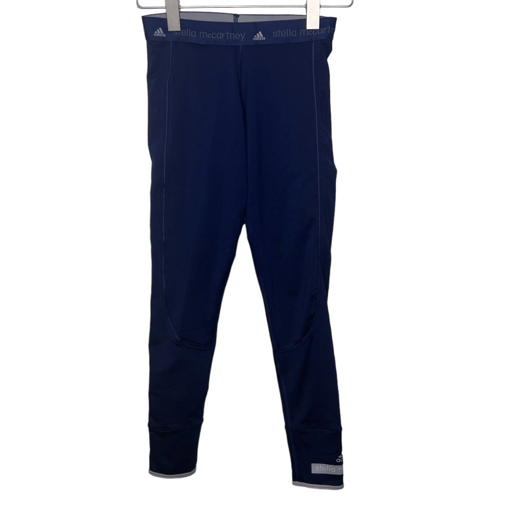 NWOT Stella McCartney Adidas Leggings Navy Grey Size XS - Picture 1 of 12